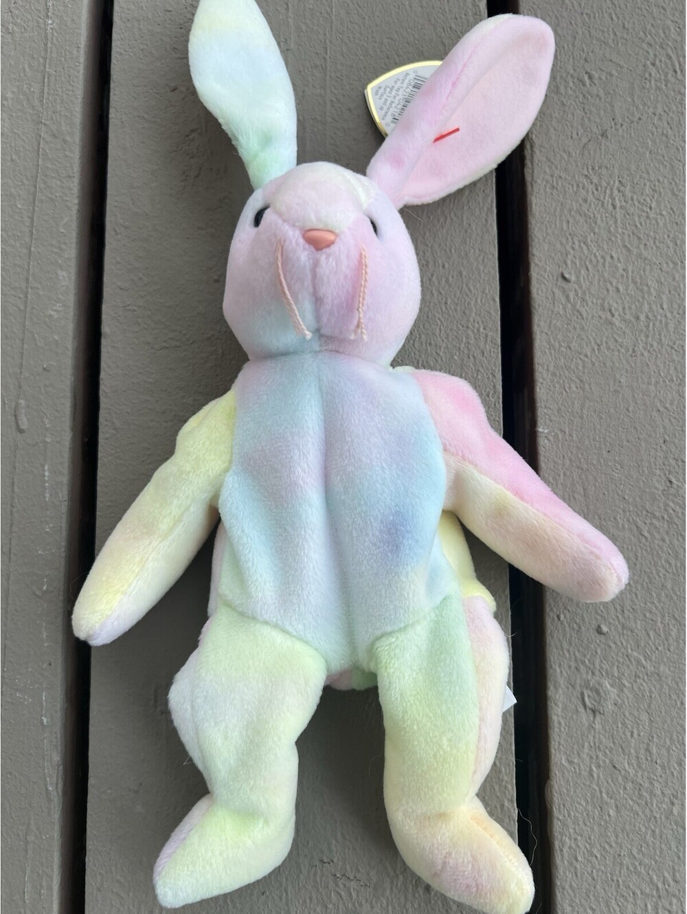 TY Beanie Baby - HIPPIE the Tie-Dyed Bunny (8.5 inch) May4.1998.